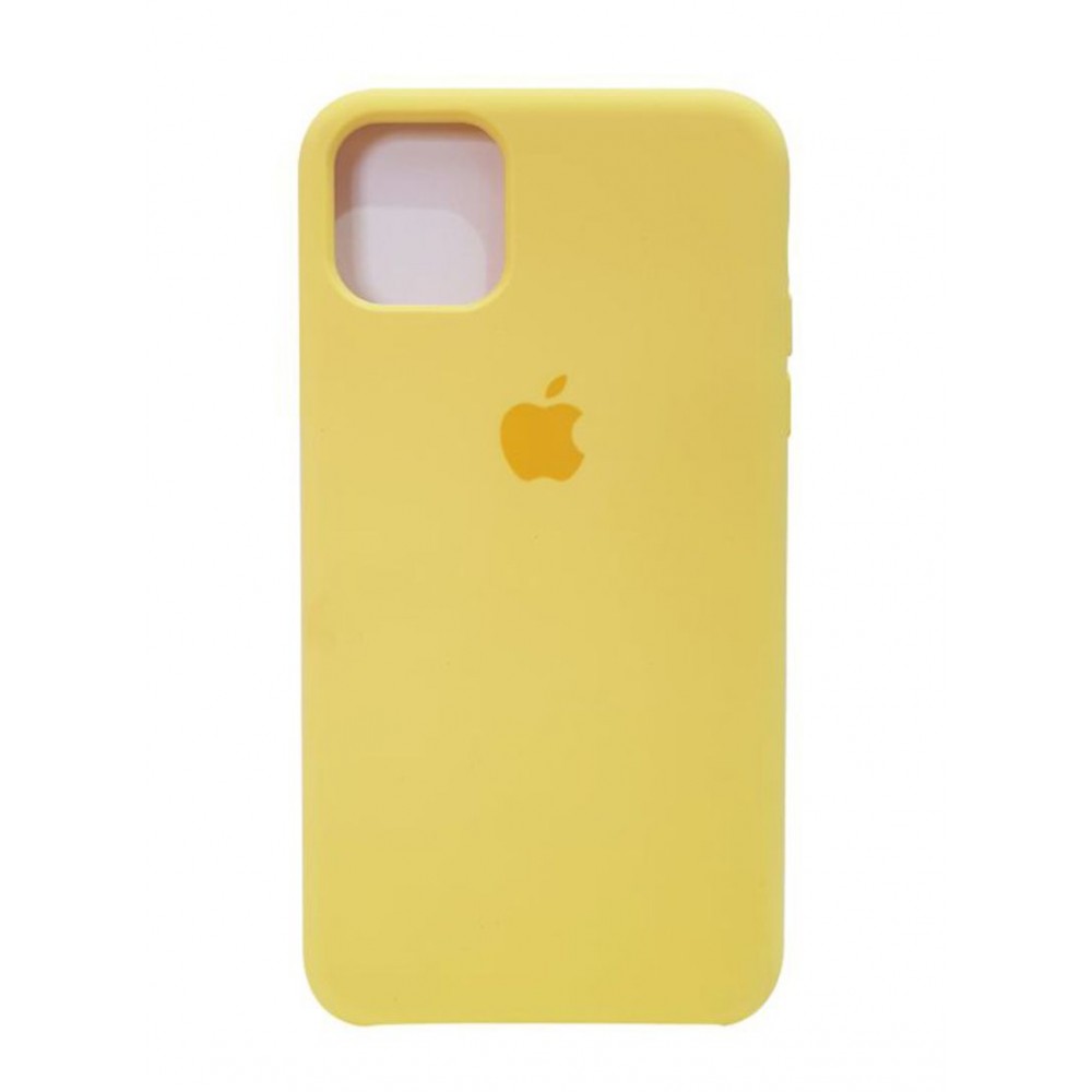 Чехол на айфон 11 желтый Silicone